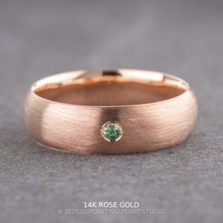 Emerald Men's Wedding Ring, Comfort Fit