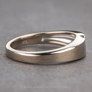 Salt and Pepper Diamond Mens Wedding Ring, Platinum