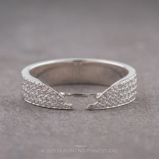 Paige Wedding Ring Cuff, Diamond, 5mm