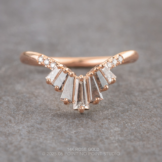 Wilder Wedding Ring, 13 Ombre Diamond, V Contour women's wedding band, Point No Point Studio. Eco-friendly, Recycled Metals, Conflict Free.