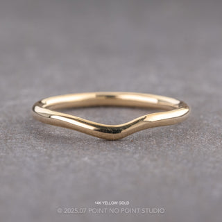 Classic Contour Wedding Ring, Round Band