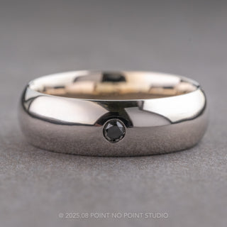 Black Diamond Men's Ring, Comfort Fit, Platinum