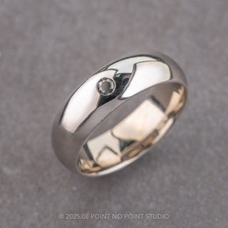 Black Diamond Men's Ring, Comfort Fit, Platinum