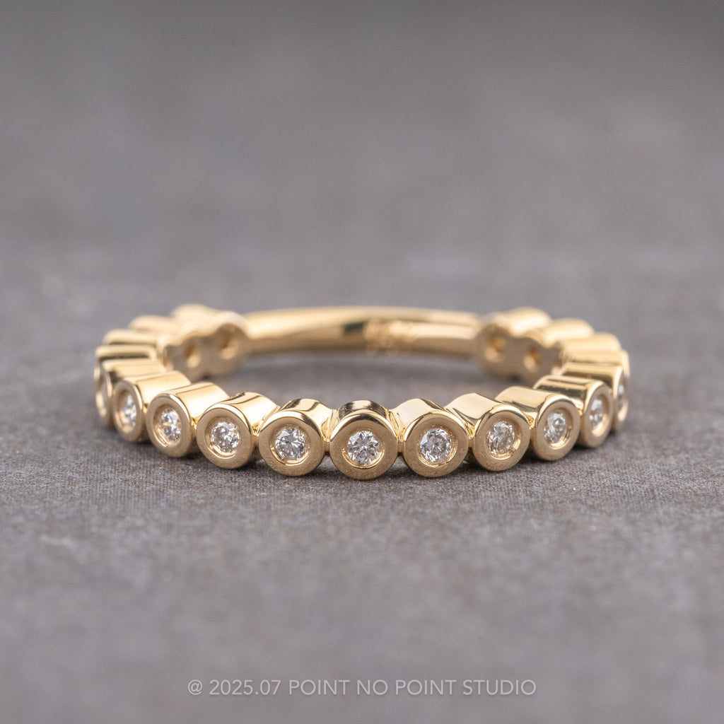 Eternity Wedding Ring, 19 Lab Grown Diamond, Bezel Set – Point No Point ...