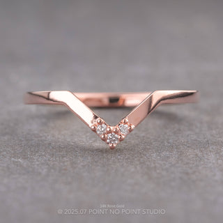 Quinn Wedding Ring, 3 Diamond, Square Band