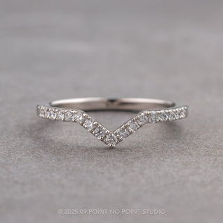 17 Diamond Small Victoria Band, 14k White Gold