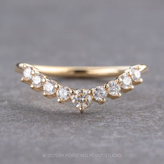 Extra Diamond Catherine Diamond Wedding Band, 14K Yellow Gold