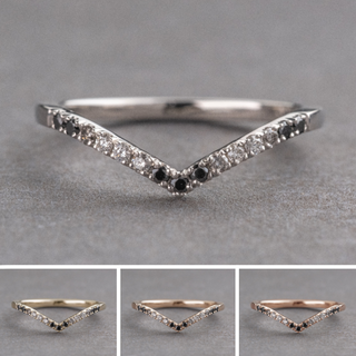 Vivian Wedding Ring, 15 Diamond Mirror Ombre