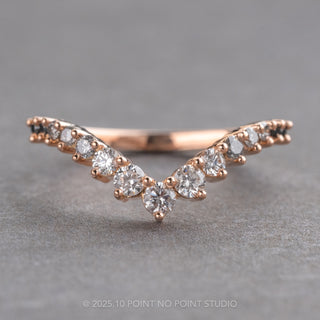 Eliza Wedding Ring, 15 Ombre Diamond, V Contour