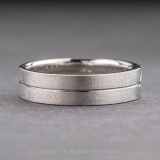 Lab Emerald Baguette and Round Emerald Mens Wedding Band