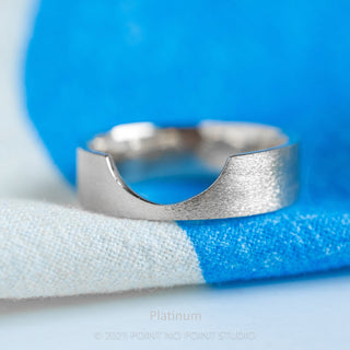 Ellipse Wedding Ring, 6mm Matte