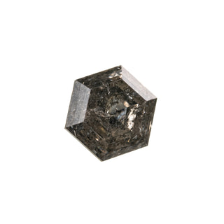 2.05 Carat Salt and Pepper Double Cut Hexagon Diamond