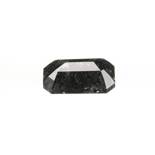 2.17 Carat Black Diamond, Double Cut Emerald