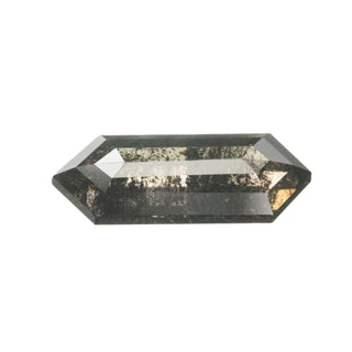 2.54 Carat Black Speckled Rose Cut Hexagon Diamond
