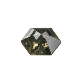 2.62 Carat Black Speckled Rose Cut Hexagon Diamond