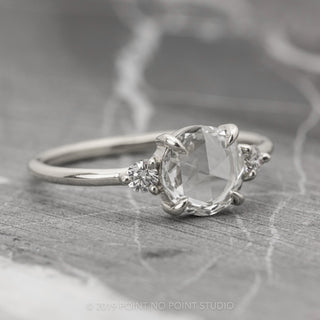 1.29 Carat Clear Round Diamond Engagement Ring, Zoe Setting, Platinum