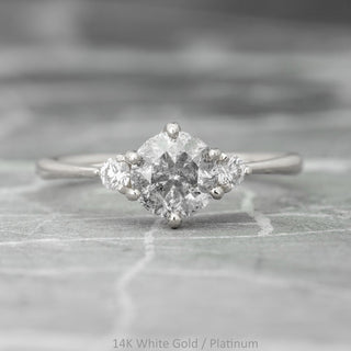 1.47 Carat Salt and Pepper Diamond Engagement Ring, Madison Setting