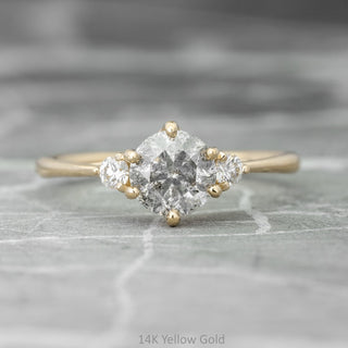 1.47 Carat Salt and Pepper Diamond Engagement Ring, Madison Setting