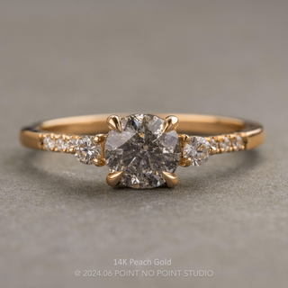 1.26 Carat Salt and Pepper Diamond Engagement Ring, Eliza Setting
