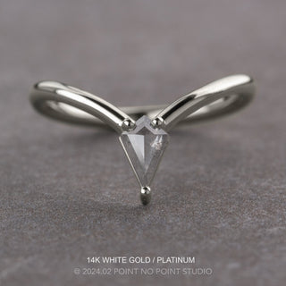 Beth Wedding Ring, Kite Diamond, Round Band