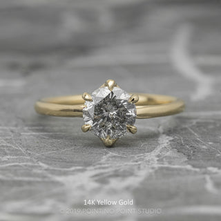 1.03 Carat Salt and Pepper Diamond Engagement Ring, Madeline Setting