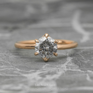 1.03 Carat Salt and Pepper Diamond Engagement Ring, Madeline Setting