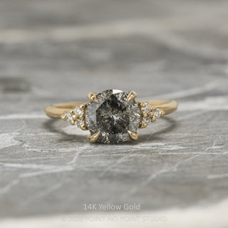 1.95 Carat Salt and Pepper Diamond Engagement Ring, Quinn Setting