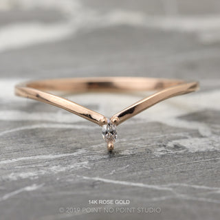 Beth Wedding Ring, Marquise Diamond, Loaf Band