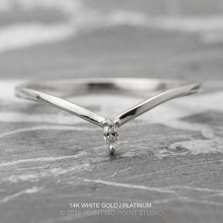Beth Wedding Ring, Marquise Diamond, Loaf Band