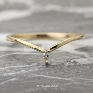 Beth Wedding Ring, Marquise Diamond, Loaf Band
