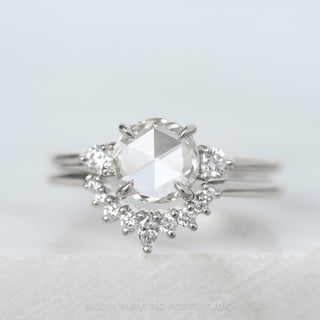 1.29 Carat Clear Round Diamond Engagement Ring, Zoe Setting, Platinum