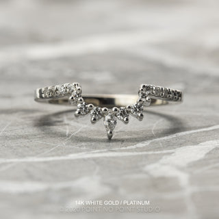 Emma Wedding Ring, 17 Ombre Diamond
