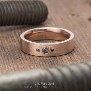 Salt and Pepper Diamond Mens Wedding Band, Comfort Fit men's wedding band, Point No Point Studio. Eco-friendly, Recycled Metals, Conflict Free.