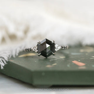 Black Hexagon Diamond Ring