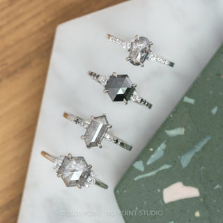 salt and pepper engagement rings