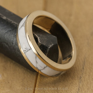 Custom Howlite Inlay Ring