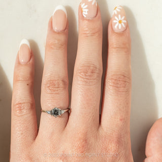 Salt and Pepper Diamond Ring 