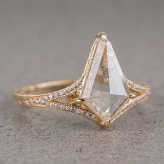 icy white kite diamond ring