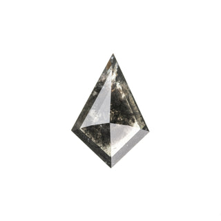 .95 Carat Black Speckled Rose Cut Kite Diamond