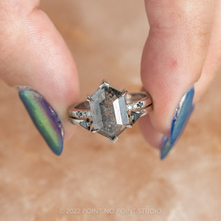 Black Triangle Diamond Harper Cuff, Platinum