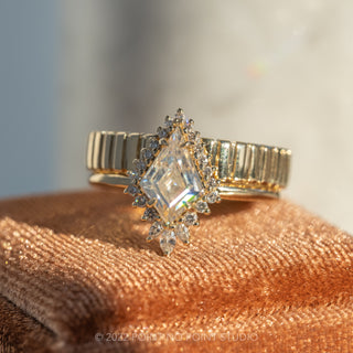 4mm Notched Harper Cuff Wedding Ring, 14k Rose Gold