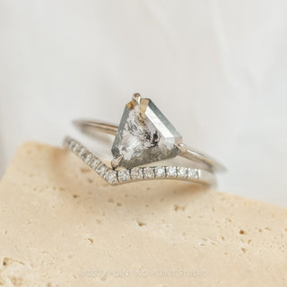 Geometric diamond engagement ring