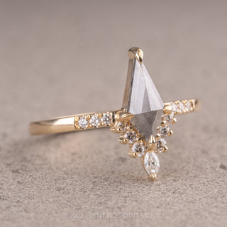 salt and pepper diamond engagement ring