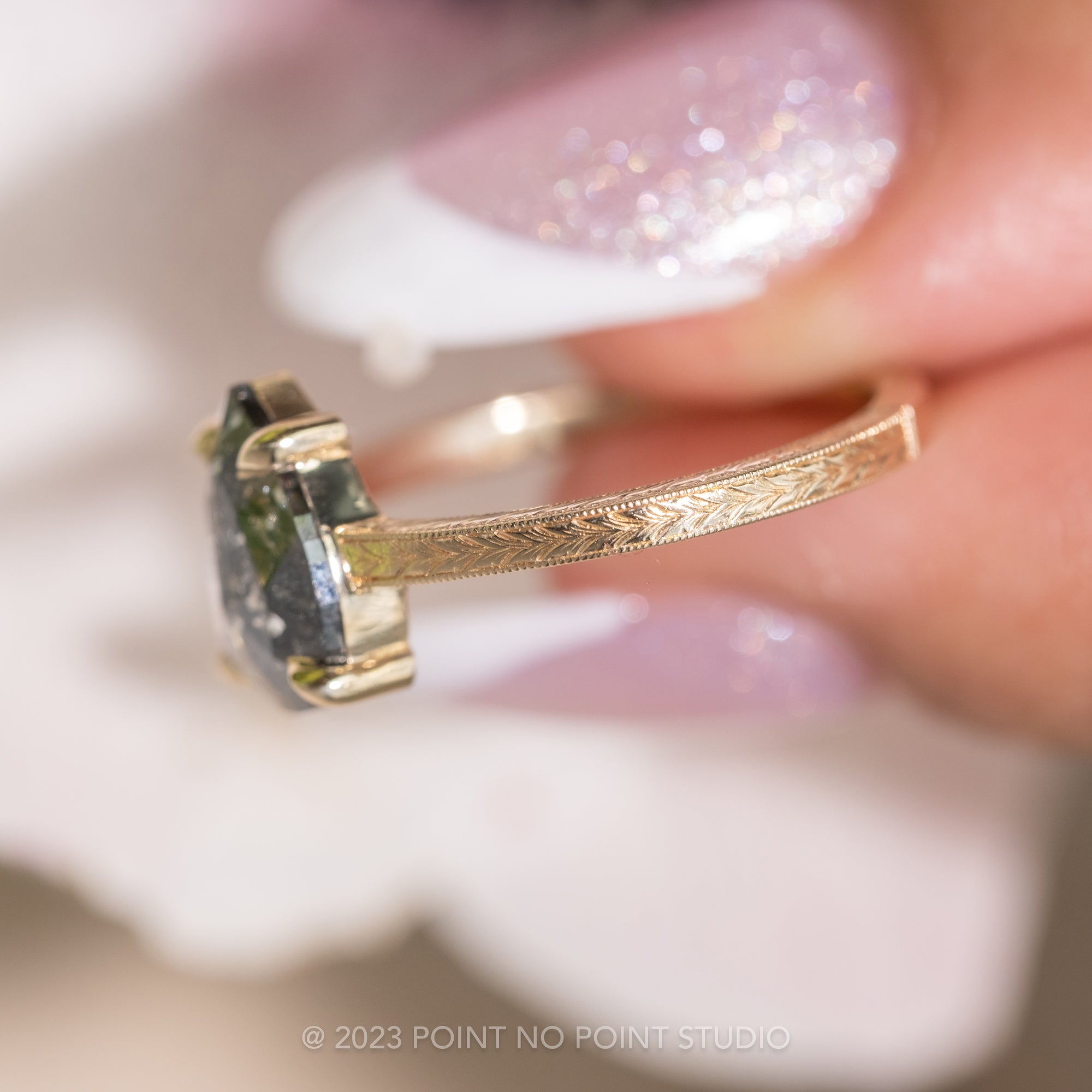 Delicate Alternating Baguette & Pear Diamond Wedding Ring | Berlinger  Jewelry