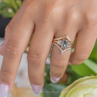 Salt and Pepper Engagement Diamond Ring