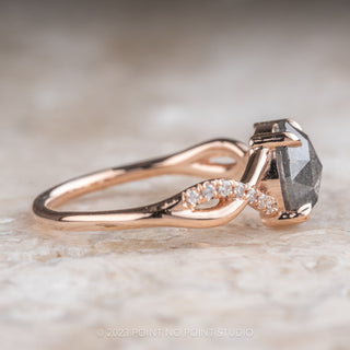 Salt and Pepper Diamond  Engagement Ring 