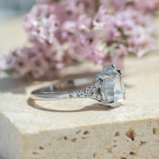 1.24 Carat Icy White Pear Diamond Engagement Ring, Split Shank Evie Setting, Platinum