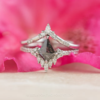 salt and pepper diamond engagement ring