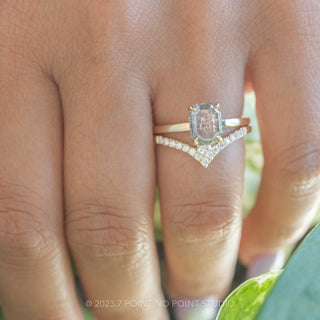 White Diamond Wedding Ring, Adorn Vivian Setting, 14k Yellow Gold