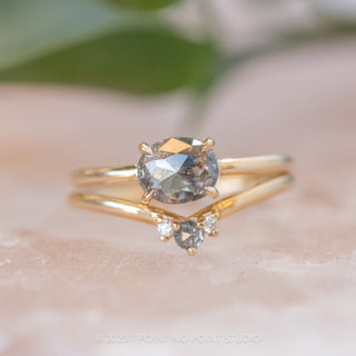 Salt and Pepper Diamond Engagement Ring  